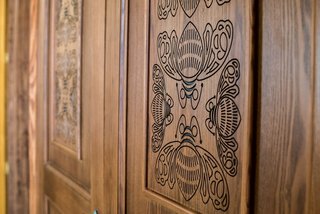 All the wood was hand carved by over 2,000 local artisans. 
