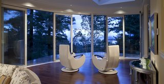 Energy efficiency and performance was an important consideration for this Vancouver BC residence. The HSW60 system provides the ability to store the system completely out of sight when open but also provides outdoor access through a single action swing panel when closed.