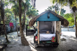 And just for fun, we thought we'd finish up on the other end of the scale, and what could be more romantic than this "room" for two to be found in Ultimo Maya Camping Grounds in the Sian Ka'an Biosphere Reserve. Experience the natural beauty of a secluded beach, the sounds of the waves and jungle. You will be in the heart of this reserve, allowing you to walk along miles of white sandy beaches, visit the mangrove-lined lagoons, sit around a campfire or just hang out on the beach and take in this secluded sanctuary. You will sleep soundly meters from the beach, and have access to shared bathrooms and showers with hot water.