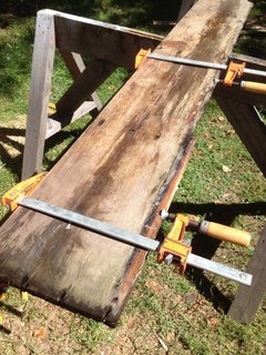 Some running repairs to get planks ship-shape again.
