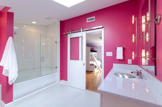 Pink heats up this renovation by Virginia-based firm, Design Line.