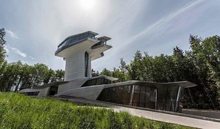 Capital Hill Residence is a villa in Barvikha Forest close to Moscow, which was designed for Russian property developer Vladislav Doronin. Completed in 2011, it's the only private house that Hadid built during her lifetime.