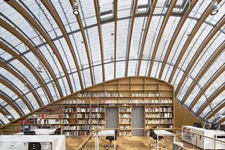 Imitating the form of an armadillo, this critically-acclaimed 23,000-square-foot, five-story structure houses offices, archives, exhibition space, and a 70-seat screening room that's dedicated to celebrating the legacy of the pioneering French film company.