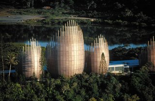 Designed to celebrate the vernacular Kanak culture (the indigenous culture of New Caledonia), the Jean-Marie Tjibaou Cultural Centre was named after the leader of the independence movement, who was assassinated in 1989 and had a vision of establishing a cultural center that would blend the linguistic and artistic heritage of the Kanak people.