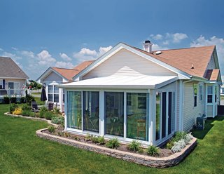 7 Resources For Prefab Sunrooms and Easy-to-Install Sun Parlors - Photo 1 of 7 - Ideal for DIY installations, EasyRoom enclosures come in various sizes and offer different options when it comes to roof styles, window types, and frame colors.
