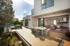 Modern home with Outdoor, Back Yard, Shrubs, Large Patio, Porch, Deck, Decking Patio, Porch, Deck, and Landscape Lighting. Deck Photo 3 of The Abernathy
