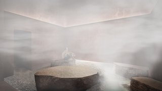 A Proposed Icelandic Resort Celebrates Wellness and its Magical Surroundings - Photo 6 of 18 - The steam room evokes a foggy night.