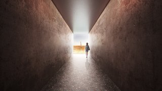A Proposed Icelandic Resort Celebrates Wellness and its Magical Surroundings - Photo 17 of 18 - The tunnels that connect the different elements of the resort emphasize specific framed views of nature.
