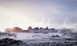 A Proposed Icelandic Resort Celebrates Wellness and its Magical Surroundings - Photo 2 of 18 - The view approaching the resort, which is almost magically revealed when one arrives to the complex.