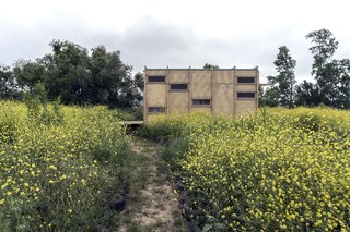 The home was prefabricated in Turkey and delivered to the site on the back of a flatbed truck. Thanks to the small size, simple design, and carefully selected palette, the project cost just under €10,000.