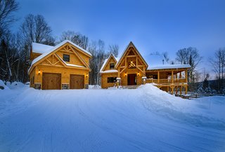 Coventry Log Homes is a family-operated business that specializes in packaged—or kit—log homes ranging in size from small cabins to generously sized abodes. The company has more than 20 years of experience in the log-home industry, and sell directly from their factory to clients, rather than through a dealer. The logs in each package are pre-cut, numbered, and lettered to each home's plan—down to each corner, window, door opening, and gable. This method provides significant savings, both in terms of cost and time. The firm has more than 60 models in five categories, and their log mill produces three package options: the log wall, the shell, and complete packages in a variety of log profiles.