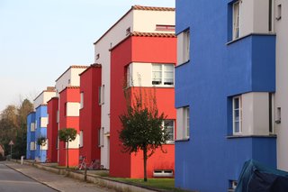 With over 490 colorful half-timbered houses, the town of Celle, Germany, is considered one of the largest compact groupings of buildings that was designed using Bauhaus principles. 