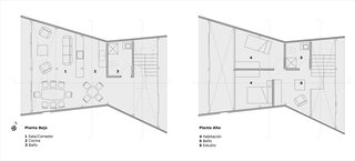 The first floor is essentially an open plan—the bathroom is the only enclosed space. This allows for both cross-ventilation and views from one end of the home to the other, and to the horizon.