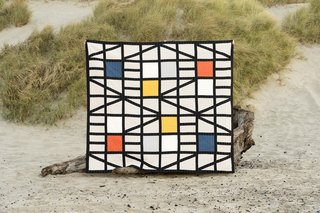 Preston's textile and quilt designs are inspired by her travels—she and her husband have been living and working out of their mobile Airstream since 2013—and her connections with the landscape and sense of place of where they're currently located.