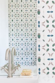 Q&A With an Architect About What it's Like to Design Your Own Home - Photo 5 of 7 - Jennifer Shorto "Emeralds" wallpaper was used for the powder bath.