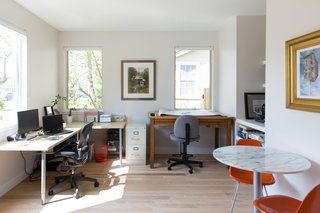 Q&A With an Architect About What it's Like to Design Your Own Home - Photo 7 of 7 - The architect's home office, situated in the front corner of the house, allows for ample natural light and views. The office has its own entrance and is attached to the powder bath, which can also be entered from the hallway near the living room.