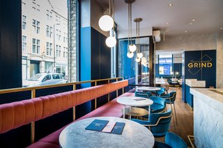 A New Velvet- and Brass-Filled Restaurant That's Housed in a 19th-Century London Warehouse - Photo 2 of 7 -