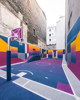 A Technicolor Basketball Court in Paris - Photo 4 of 9 -