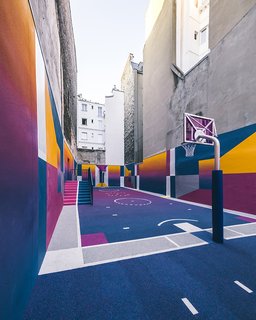 A Technicolor Basketball Court in Paris - Photo 2 of 9 -