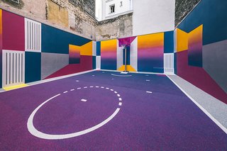 A Technicolor Basketball Court in Paris - Photo 3 of 9 -
