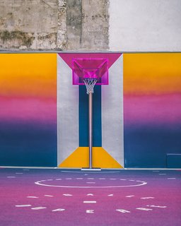 A Technicolor Basketball Court in Paris - Photo 8 of 9 -