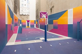 A Technicolor Basketball Court in Paris - Photo 9 of 9 -