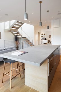 Revamping the San Francisco Vernacular, Modern Design and Technology Serves A Busy Family - Photo 5 of 7 - The family wanted to make their home beautiful, but also functional. When designing the renovation, they paid particular attention to making sure the common spaces could serve multiple functions and grow alongside the family.