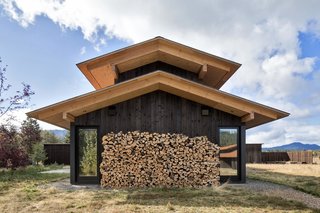The raised roofs make room for clerestory windows that run the length of the building.