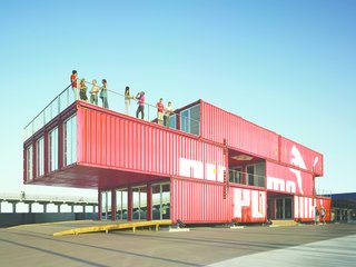 Puma City was originally created to travel on a cargo ship alongside sailboats during the 2008 Volvo Ocean Race.