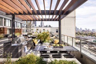 Tour a New Residential High-Rise That's Uniquely "Chicago" - Photo 2 of 11 - The Cabana looks out to views of the West Loop and downtown Chicago. 