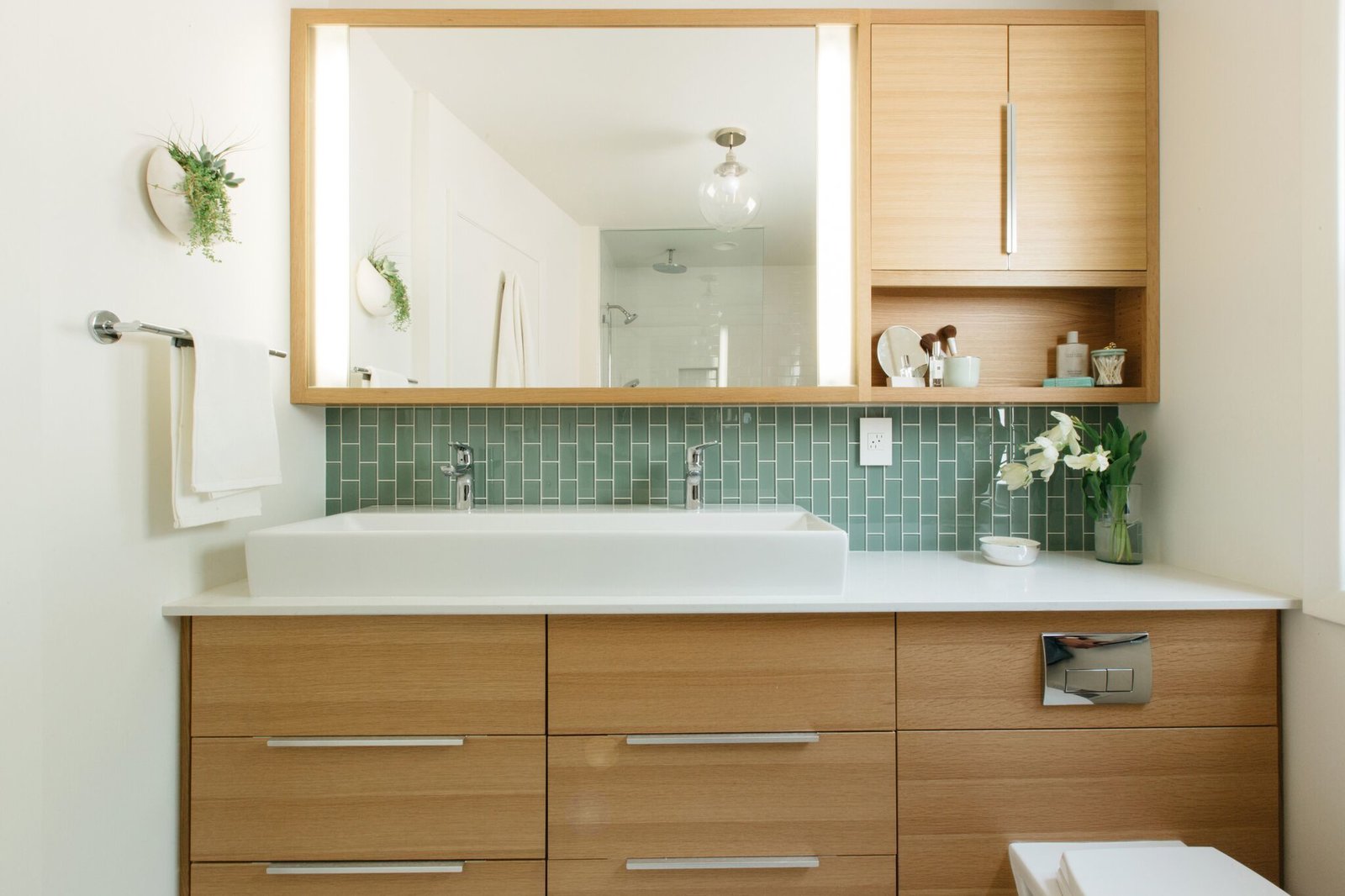 Photo 4 of 15 in What's the Best Way to Save Space in a Small Bathroom