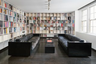 A dining room that was converted to a library