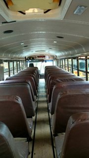 When the Mayes Team found "Skoolie," it still had the bus seats intact.