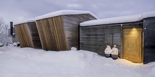 The entry to the compound is via a sliding oak door in the covered central courtyard.