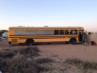 Here is the bus before the renovation.
