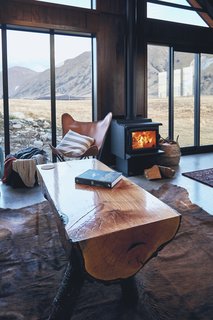 The handmade coffee table was crafted from Larch wood and bought off Facebook.