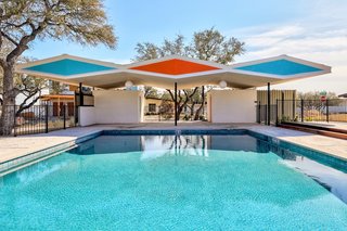 "Starlight Village was also heavily influenced by the Case Study program, not only in its architecture, but also by its desire to bring midcentury design to the people," says Kopecky. "And, of course, bring as much fun to modern living as possible by designing the most iconic poolside pavilion we could!"