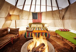 There are also five teepees on the site, each equipped with a fire pit.