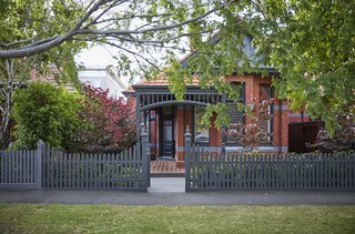 A look at the restored front facade of the Federation home. The rear addition can't be seen from the street.
