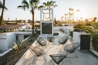 The rooftop lounge overlooks the town square, cathedral, and Sierra Laguna Mountains, and is often used for unplugged concerts. The site's zoning allows for the addition of two additional floors, making future development of residential apartments or penthouses possible.