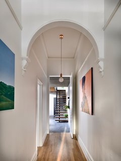During the renovation, the front facade and 538-square-foot original home, which was built around 1900, was all kept intact.