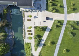 Toronto's Story Pod Doubles as a Lending Library and Community Hub - Photo 1 of 7 - The Story Pod sits as a sculptural icon on the edge of a recently completed civic square, surrounded by Newmarket's traditional Victorian architecture. 