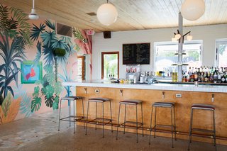The lobby bar serves a mix up of frozen cocktails, Japanese beer and sake, and locally-grown wine. 