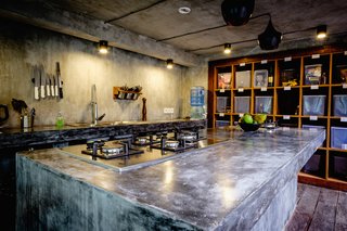 Forget Coworking—These Coliving Spaces Let You Travel the World For $1,800 a Month - Photo 11 of 25 - In the Roam Bali kitchen, dwellers have individual cubby space for personal food storage.