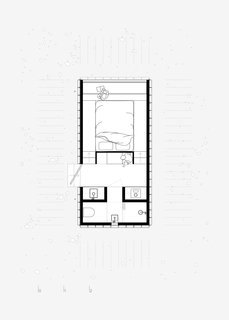 The plan above showcases the innovative and efficient use of space in the compact floor plate.