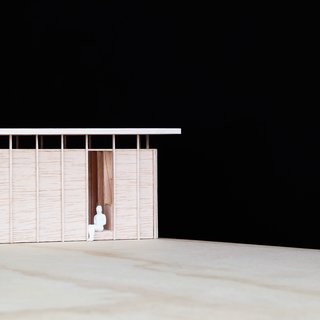 Here is another study model with a scale to show the elegance and compactness of the form.