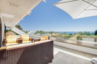 The 440-square-foot terrace is perfect for entertaining.