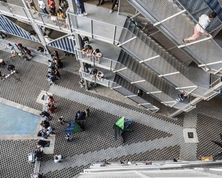 The interior courtyard has become a social gathering space for residents.