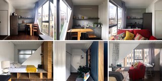 Ranging in scale from 300–600 square feet, the living spaces provide all the necessities of a contemporary urban dwelling.