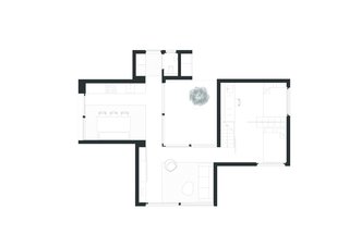 Tiny Holiday Home ground floor plan